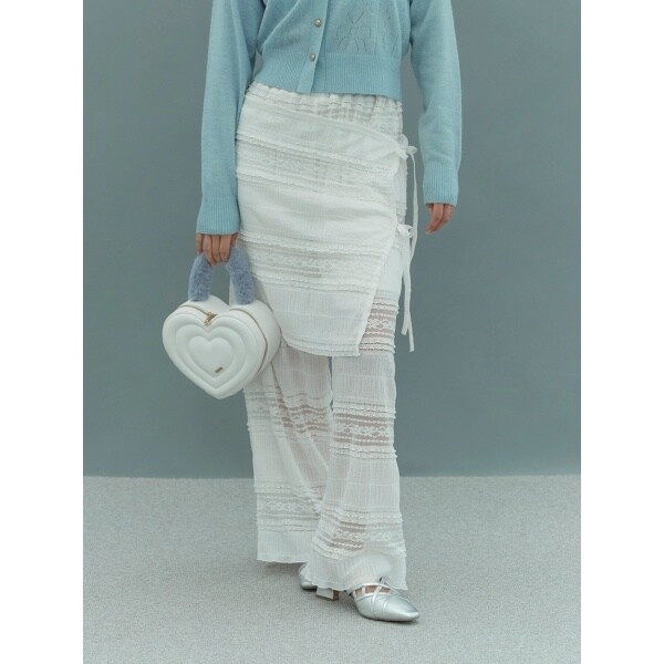 【新品】FURFUR ラップスカート付きレースパンツ セール】ラップスカート付きレースパンツ（その他パンツ