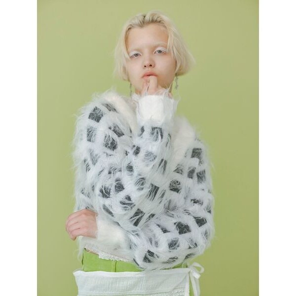 ファーリーチェックカーディガン | ファーファー(FURFUR