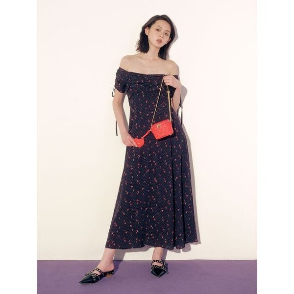 FURFUR チェリー柄プリントワンピース WEB限定カラー】チェリー柄プリントワンピース | ファーファー