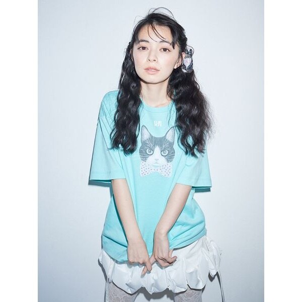 売れ筋商品|||FURFUR  【上國料萌衣コラボ】 HanaプリントTシャツ（UNISEX） 上國料萌衣コラボ】HanaプリントTシャツ（UNISEX）(Tシャツ
