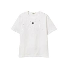 【WEB限定】ビジュー付きロゴ刺繍Tシャツ