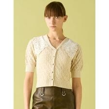 ファーファー(FURFUR)のレースカラーカーディガン