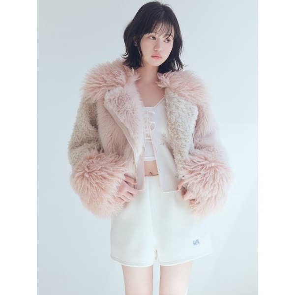 WEB限定】スタンドネックフェイクレザージャケット