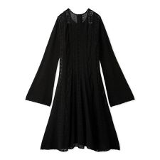 透かし編みニットワンピース