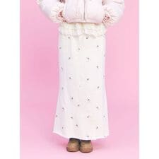 ファーファー(FURFUR)のフラワー刺繍スウェットスカート