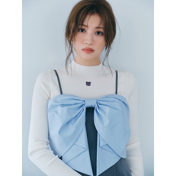 WEB限定カラー】フルーツ刺繍ポロカラーノースリニットジレ | フレイ