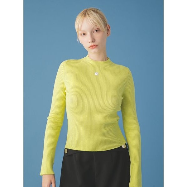 WEB限定カラー】フルーツ刺繍ポロカラーノースリニットジレ | フレイ