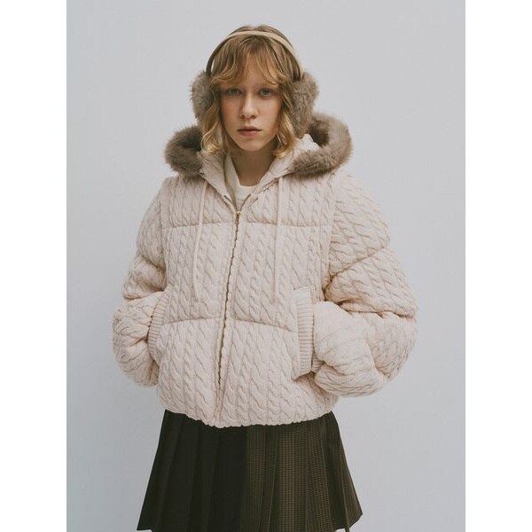 Audrey and John Wad】シレーキルティングスタンドカラーダウン