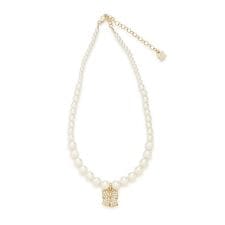 リボンモチーフパールネックレス