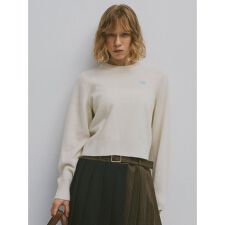 ロゴ刺繍クルーネックセーター