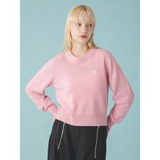 ロゴ刺繍クルーネックセーター