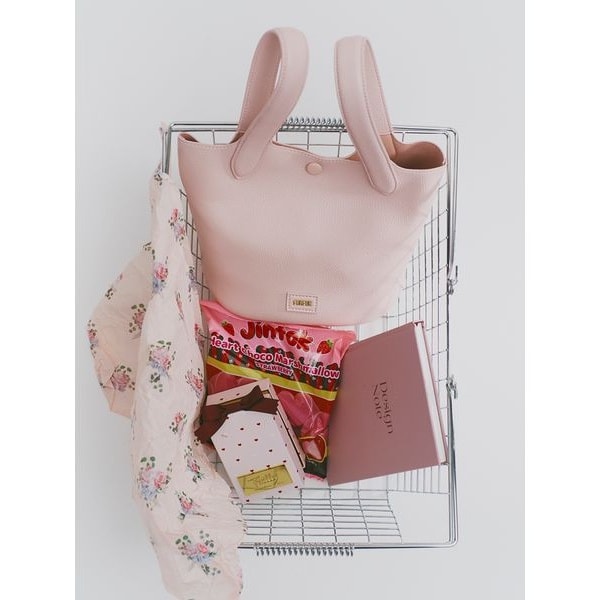 合皮バッグ〈一層式/ピーチピンク女神〉【スクール】【学生】【通学