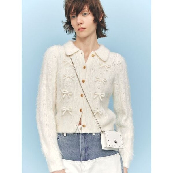 FURFUR リボンデザインアランポロニットトップス リボンデザインアランポロニットトップス(ニット)｜トップス｜FURFUR