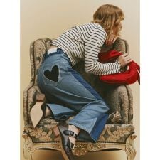 パッチワークデニムパンツ