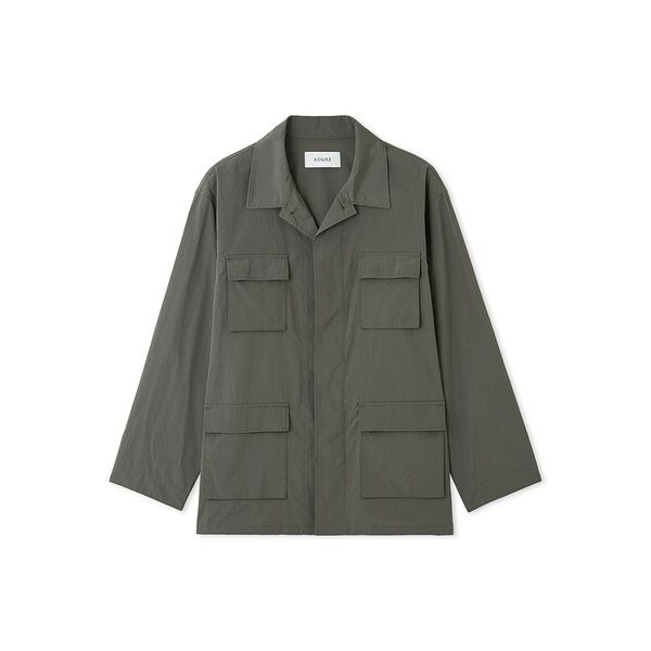 最終価格！新品未使用AOUREマッドシャイン４パッチシャツアウターネイビーL マッドシャイン4パッチシャツアウター(ブルゾン)｜アウター｜AOURE