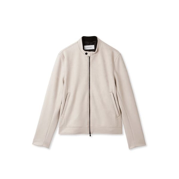 AOURE ポンチスェード シングルライダースジャケット AOURE（アウール）の「ポンチスェード シングルライダースジャケット