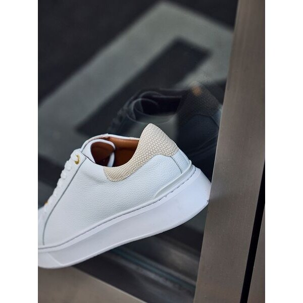 AOURE DEVICE1 ホワイト25.5cm AOURE アウール DEVICE1 スニーカー ホワイト レザー 25.5cm EC