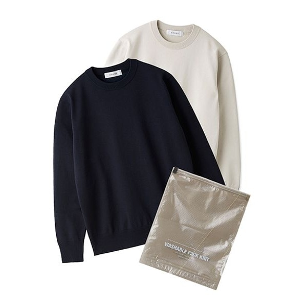A PACK】WASHABLE PACK KNIT(2枚組) モックネック | アウール(AOURE