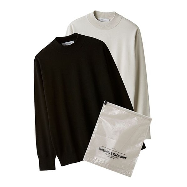 AOURE アウール WASHABLE PACK KNIT (2枚組) L A PACK】 WASHABLE PACK KNIT (2枚組)(ニット)｜トップス｜AOURE