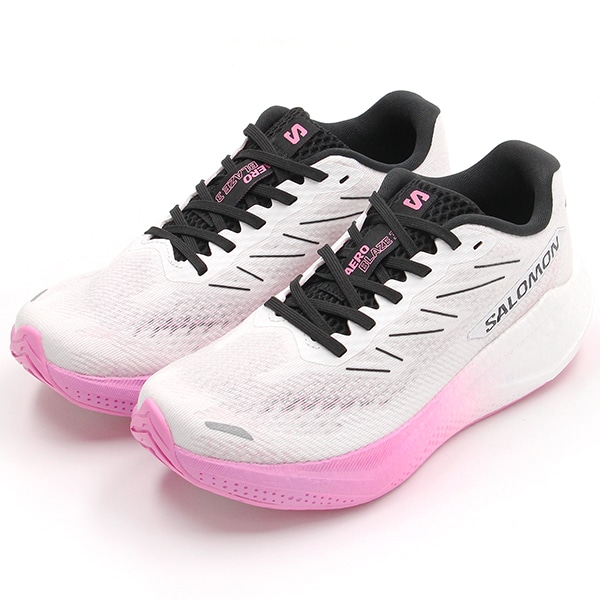[�}���C]SALOMON/�T������/AERO BLAZE 3/�����j���O�V���[�Y/�T�������iSALOMON�j WHITE/BLACK/CYCLAMEN