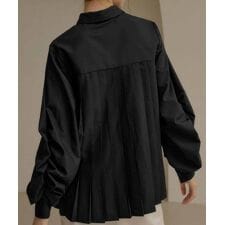 シャーリングスリーブシャツブラウス