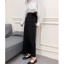 ラップ風ロングスカート
