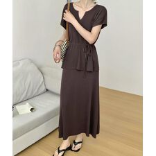 半袖トップス＆ロングスカート セットアップ