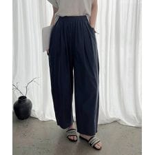 ハイウエストタックワイドパンツ