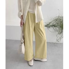ロールアップイージータックワイドパンツ