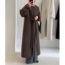 【BANICO】ノーカラーロングコート