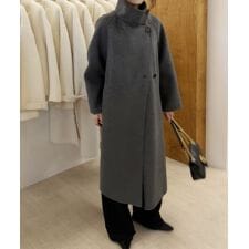 【Banico】ウールカシミヤスタンドカラーコート