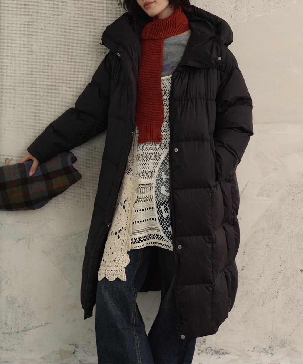 ◇【WEB限定】【TAION/タイオン】ヘチマキルトロングダウン 24AW