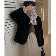 【Banico】ボアノーカラージャケット