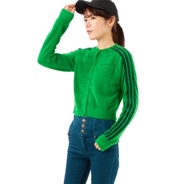 本日のみ限定お値下げ！adidas アディダス / FLUFFY カーディガン adidas FLUFFY KNITTED CARDIGAN ナイトインディゴ（アディダス