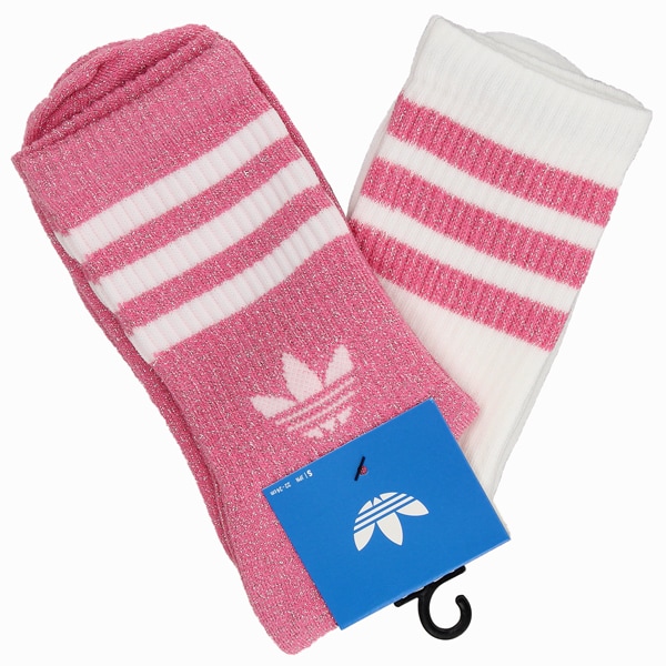adidas Originals/スリーストライプス グリッター クルーソックス2足組