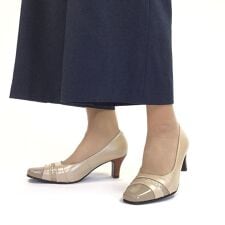日本製 HS グリッター レザー パンプス