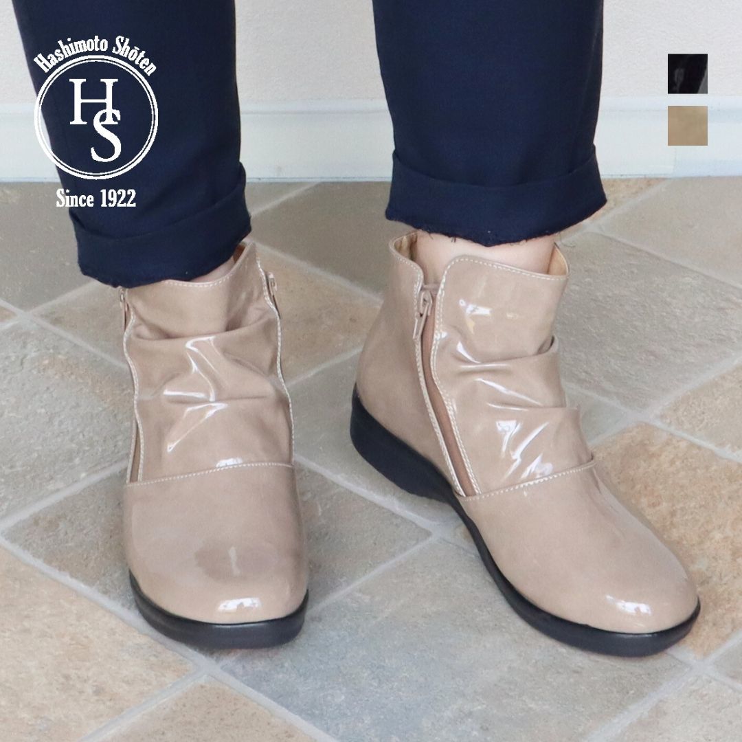 R-PREMIUM ショート丈 エナメル レインブーツ | アールプレミアム(R