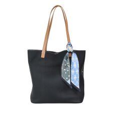 本革 スカーフ付き トートバッグ