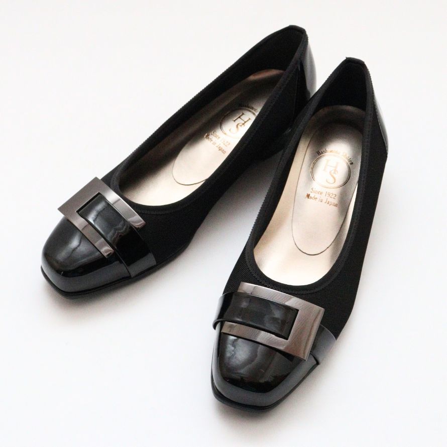 日本製 HS ウェッジソール バックル パンプス