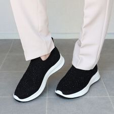 HS キラキラストーンスリッポンスニーカー