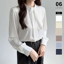 ボウタイブラウス きれいめブラウス オフィスカジュアル ブラウス きれいめ ボウタイ レディース