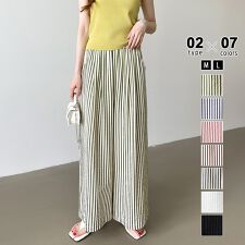 COCOMOMO(COCOMOMO)のワイドパンツ ストライプパンツ 接触冷感 イージーパンツ レディース ストライプ ワイド パンツ