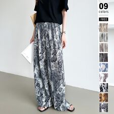 ワイドパンツ イージーパンツ プリーツパンツ リラックスパンツ セミワイドパンツ ハイウエスト