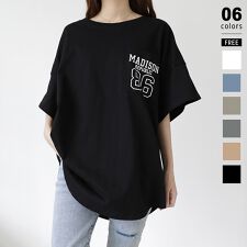 ロゴTシャツ オーバーサイズ 半袖 Tシャツ レディース 半袖シャツ カットソー ロンt トップス