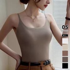 カップ付きキャミソール ブラトップ シームレス キャミソール カップ付き インナー レディース