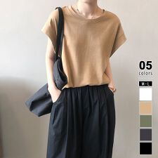 tシャツ カットソー フレンチスリーブ レディース トップス クルーネック ゆったり プルオーバー