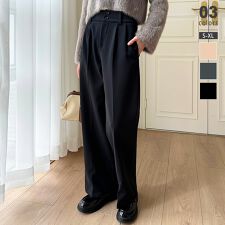 裏起毛 スラックスパンツ ストレートワイドパンツ レディース スラックス パンツ ツータック