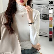 タートルネック ニット きれいめニットトップス セーター レディース タートルネックニット