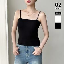 カップ付きキャミソール ブラトップ ブラキャミソール 細ストラップ 楽キャミ カップ付き