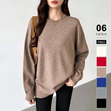 ニット きれいめロングニット ヤク風ハイゲージニット きれいめ ゆったり トップス レディース